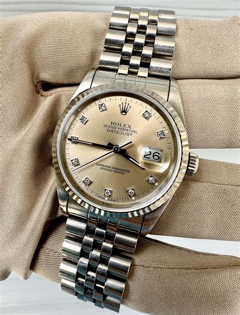 Vendesi Rolex Datejust 36mm 16234 Factory Silver 